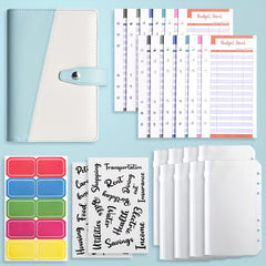 Mini A6 Budget Binder for Cash Stuffing with Zippered Envelopes