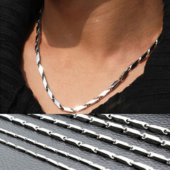 Men's Stainless Steel Arrow Bullet Chain Necklace