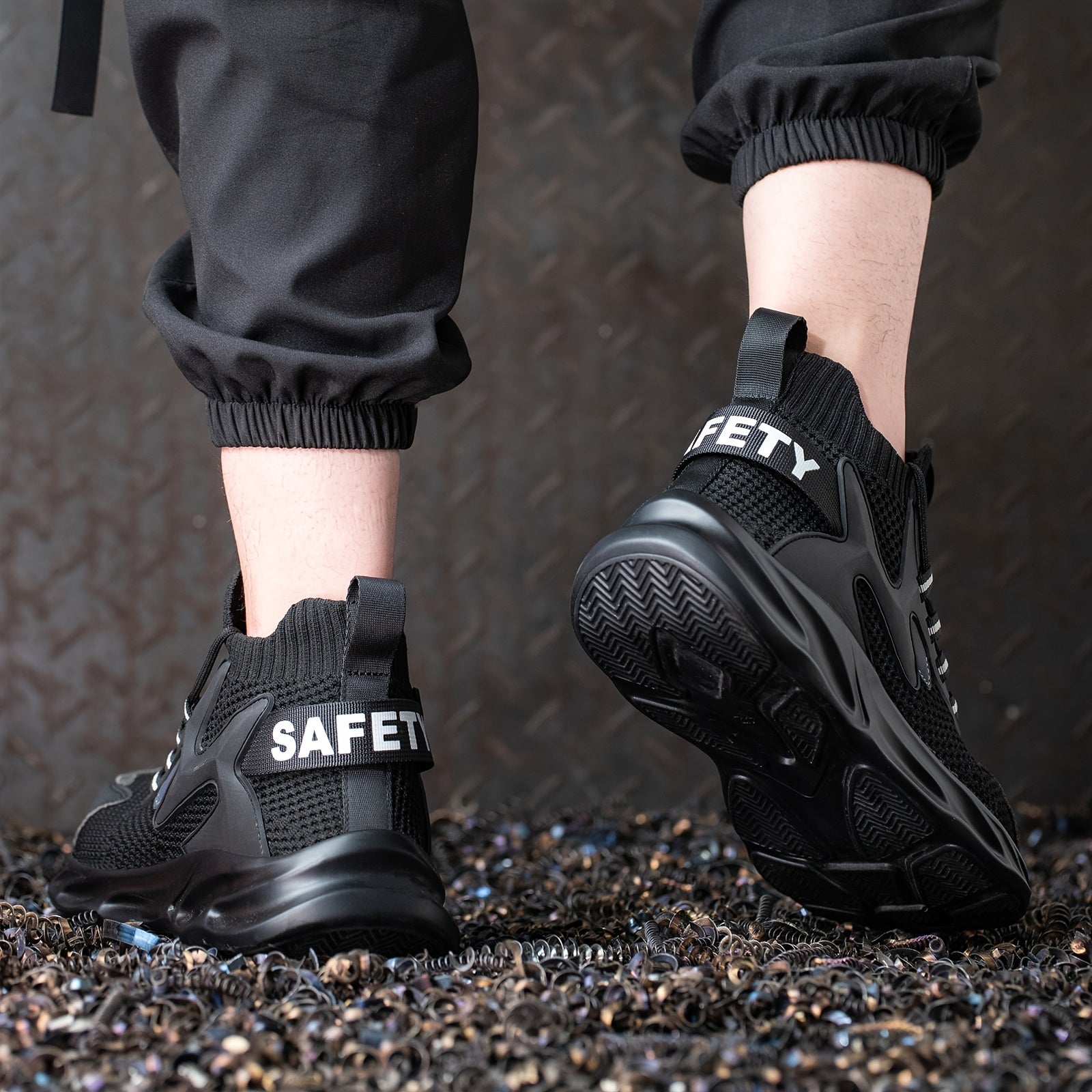 Men's Steel Toe Work Safety Shoes Puncture Proof Anti skid Work Sneakers