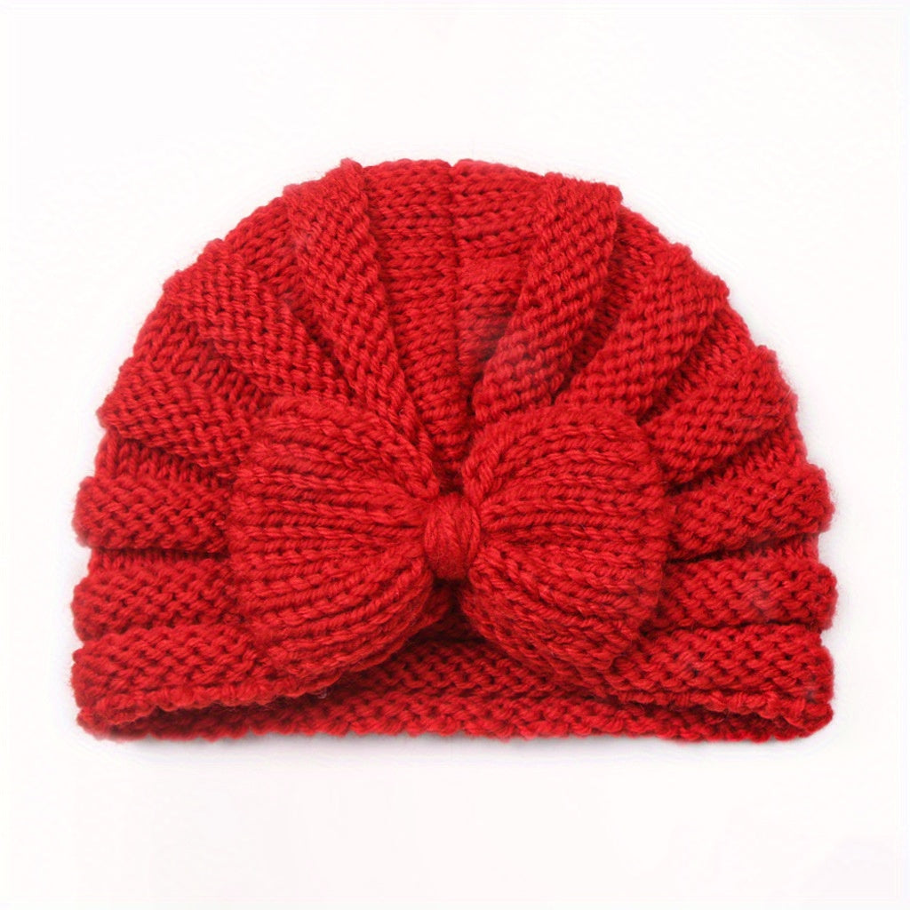 Baby Knitted Beaniess Solid Cotton Turban Hat