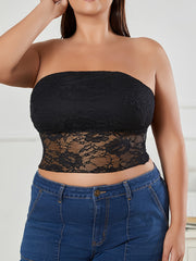  Floral Lace High Stretch Tube Bra