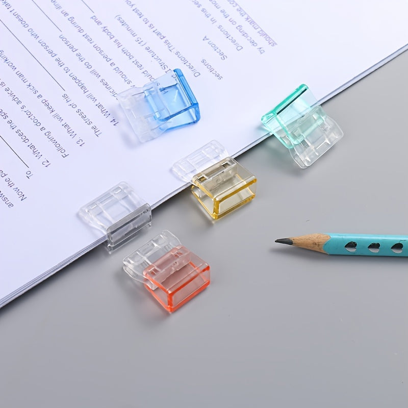 6Pcs Small Transparent Clam Clip Binder Clips