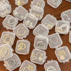 Plastic Mini Jewelry Storage Box Case For Earring Rings Necklace Bracelet