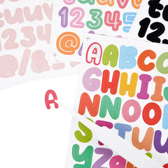 15pcs 0.5in English Letter Stickers for Crafts, Scrapbooks, Notebooks