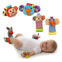 Infants Soft Baby Rattle Toys Wrist Rattle Foot Sock Rattles