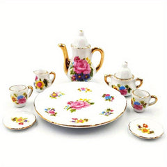 8pcs 1 12 Dollhouse Porcelain Tea Set Dish Cup Plate