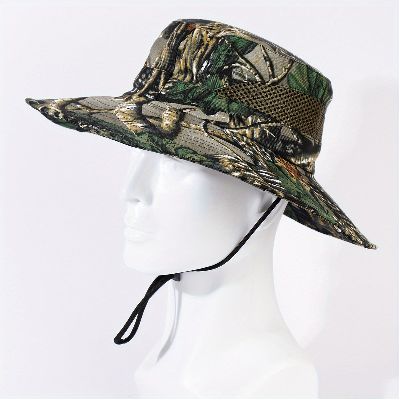 Unisex Mesh Camo Bucket Hat for Outdoor Travel