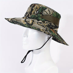 Unisex Mesh Camo Bucket Hat for Outdoor Travel