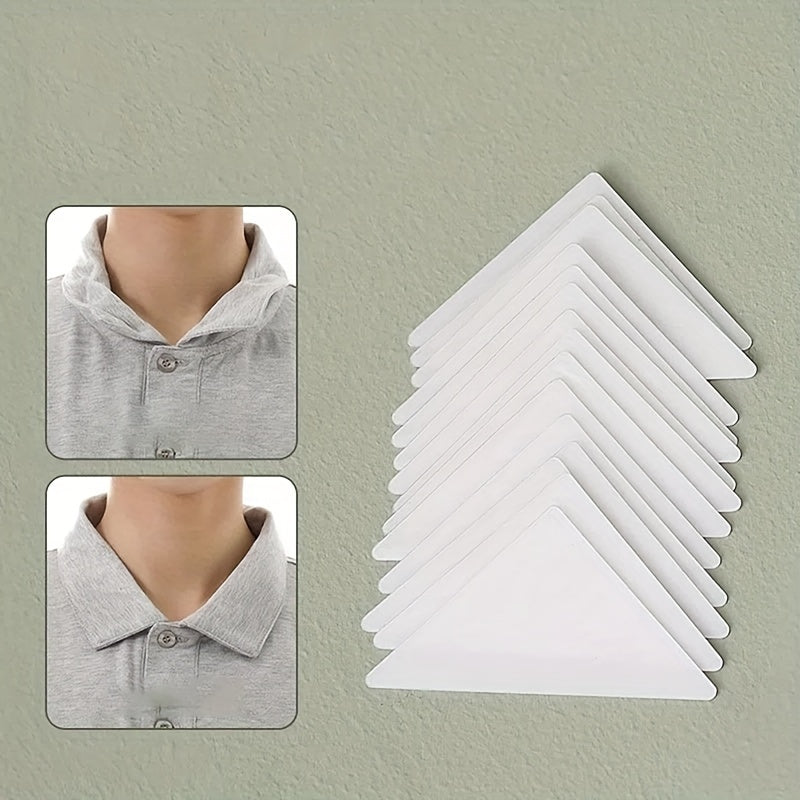 Collar Sticker For Shirt Anti-roll Inner Shaper Adhesive Pads - Pack of 30