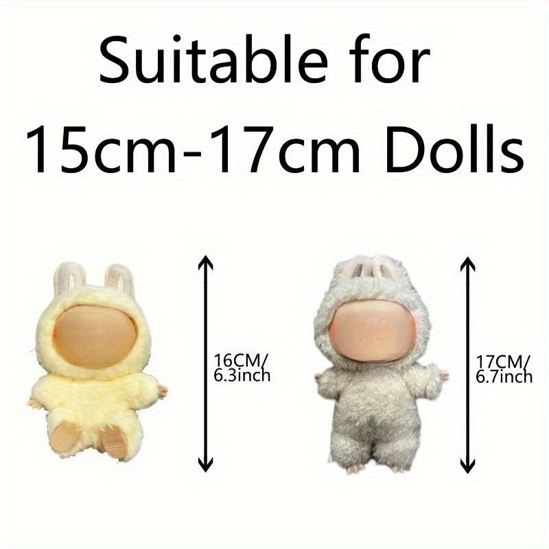 LABUBU 3pcs Crochet Doll Clothing Set for 15 Dolls