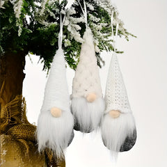 3pcs Christmas Tree Hanging Dwarf Decorations Plush Santa Claus Elf