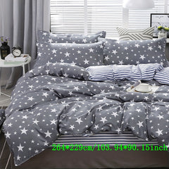 3pcs Star Print Duvet Cover Set Soft Microfiber Bedding 2 Pillowcase