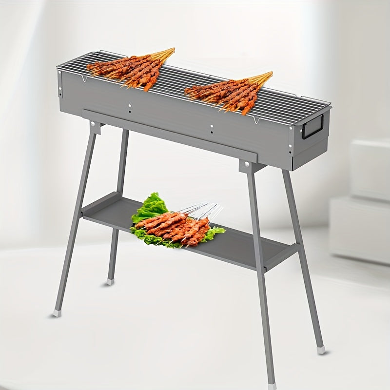 Portable Charcoal Grill with Rack for Camping and Commercial Use