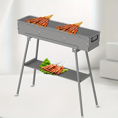 Portable Charcoal Grill with Rack for Camping and Commercial Use