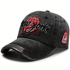 Distressed Letter Embroidery Baseball Cap for Men and Women