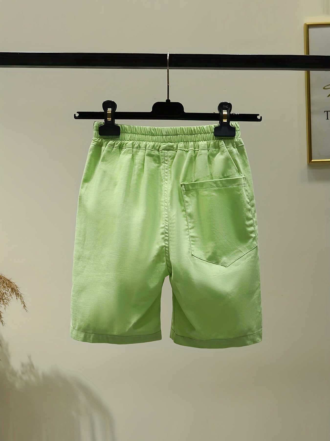 Boys Letter Print Casual Shorts - Quick Drying Elastic Waist Comfortable Summer