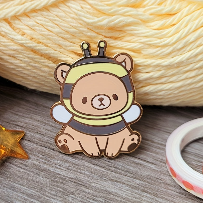Anime Bear Novelty Brooch For Men