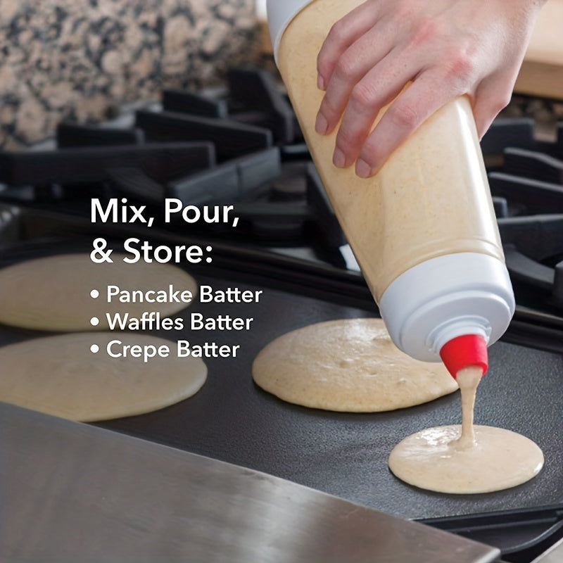 Plastic Hand Batter Dispenser Mixing Bottle Baking Utensil