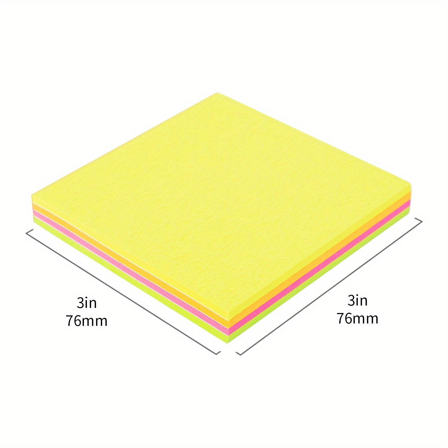 400 Sticky Notes, Bright Colors, Self-Stick Pads for Home Office