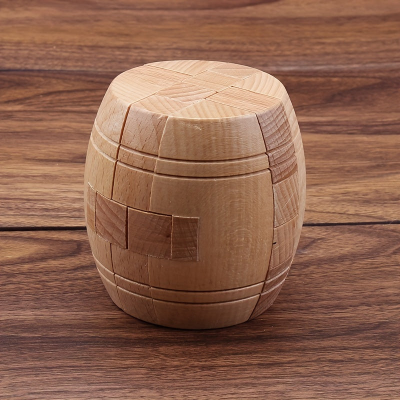 Wooden Kongming Lock 3D Brain Teasers Toy Office Decompression Gift For Kids