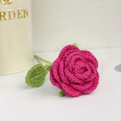 Crochet Artificial Rose Home Decor