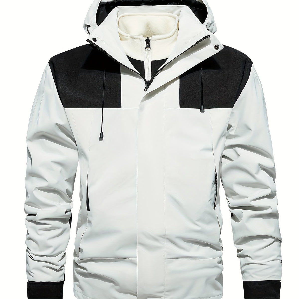 Men's 3-In-1 Hooded Windbreaker Jacket