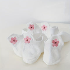 5 Pairs Floral Print Socks Low Cut Ankle Socks Women's Stockings