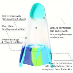 Kids Swim Silicone Fins - Beginner-friendly Swimming Fun