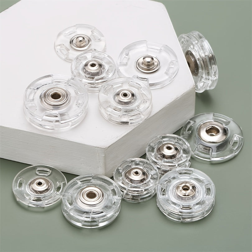 10pcs Plastic Invisible Snap Buttons for Sweater Coat Anti-light Ro