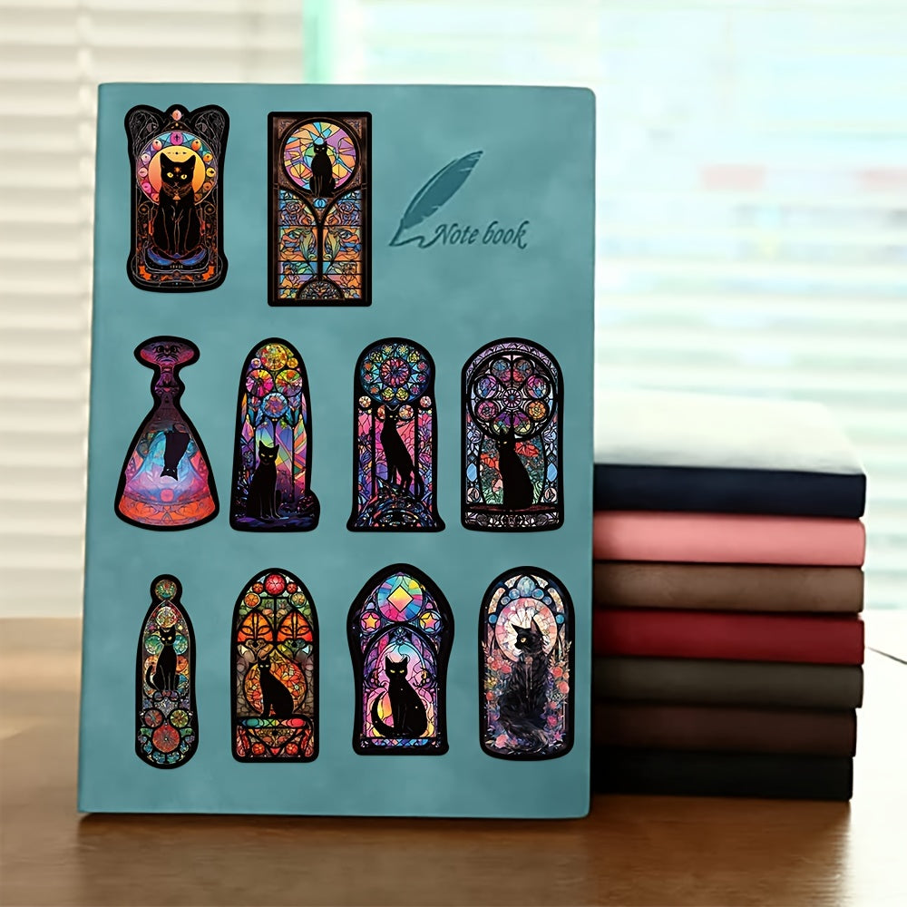 50pc Colorful Cat Stickers Waterproof Vinyl Stickers