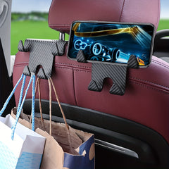 Car Headrest Mobile Phone Holder Rear Seat Storage Rack