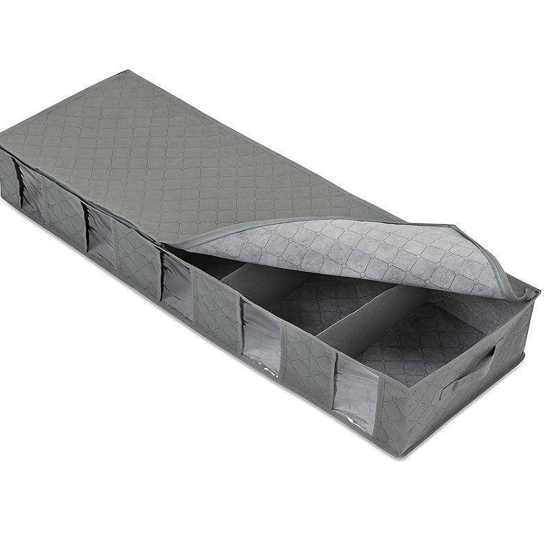 Underbed Storage Bag Clothes Organizer Foldable Box with Grids