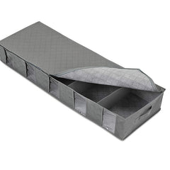 Underbed Storage Bag Clothes Organizer Foldable Box with Grids