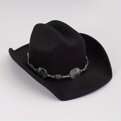 Vintage Western Cowboy Hat Solid Jazz Fedora Cap Unisex Felt Hats