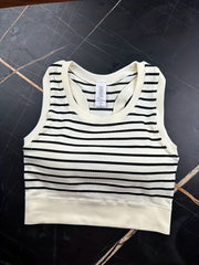 2pcs Striped Sports Tank Top Women's Summer Tops