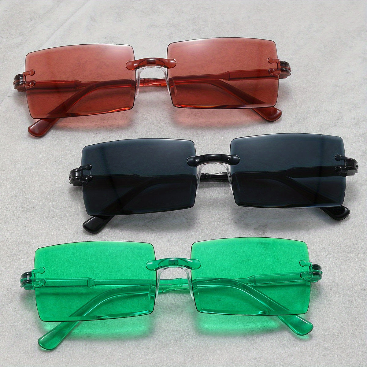 Men's Rimless UV Resistant Sunglasses for Outdoor Travel