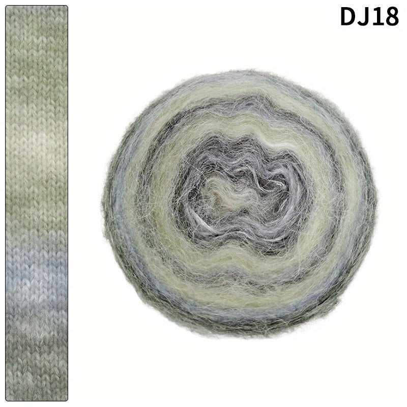 Gradient Spray Wool Thread for Scarves Hats Clothing