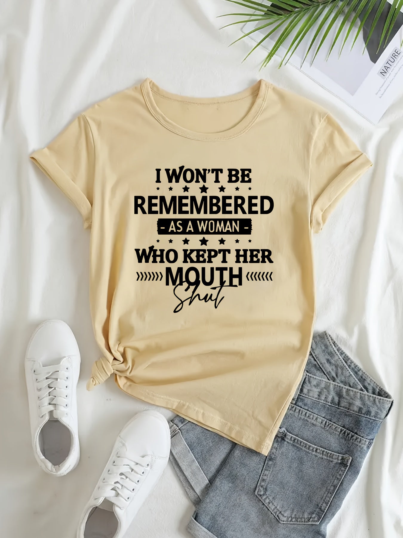 Letter Graphic Sports Round Neck T shirt Short Sleejsonv Workout Casual Tops