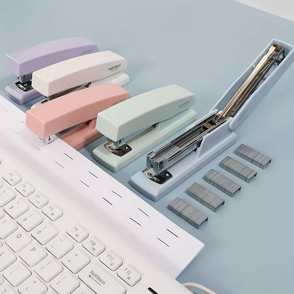 Labor Saving Stapler for School and Office Pink Green Purple