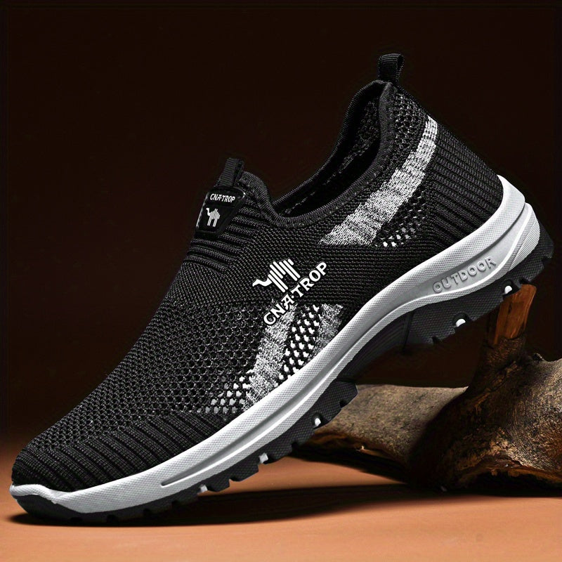 Men's Slip-On Walking Shoes Breathable Mesh Comfortable Sneakers