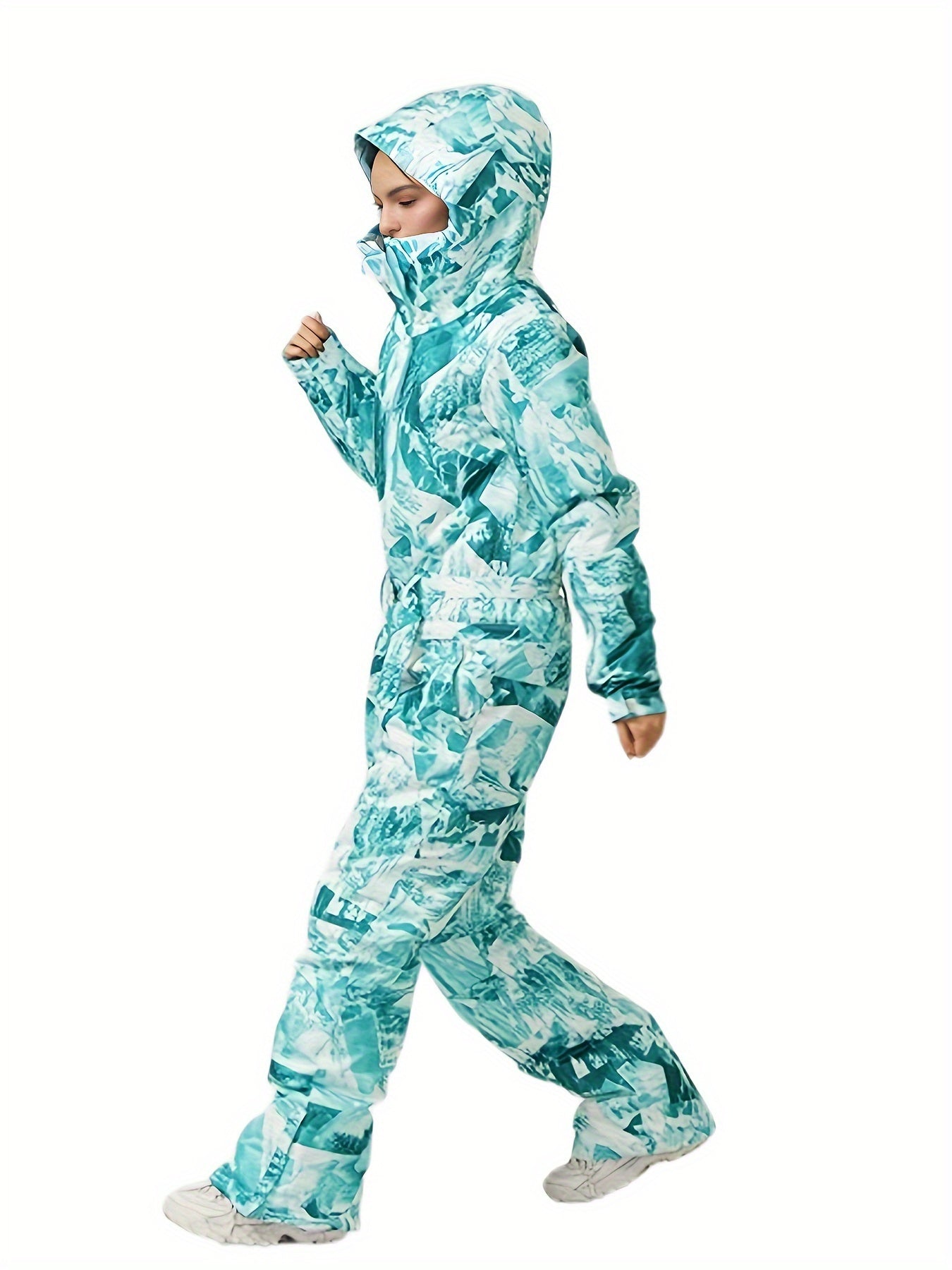 Winter Ski Jumpsuit Camouflage Waterproof Windproof Thermal