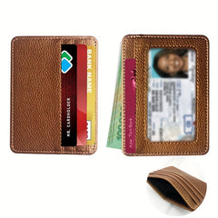 2pcs Slim PU Leather Card Holder Credit Card Holder