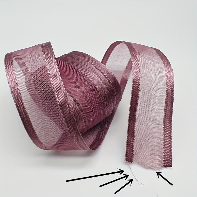 5yd 25mm Satin Edge Organza Ribbon Bow Wedding Christmas DIY Gift Wrapping
