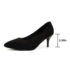 Women's Pointed Toe High Heels Slip On Court Pumps