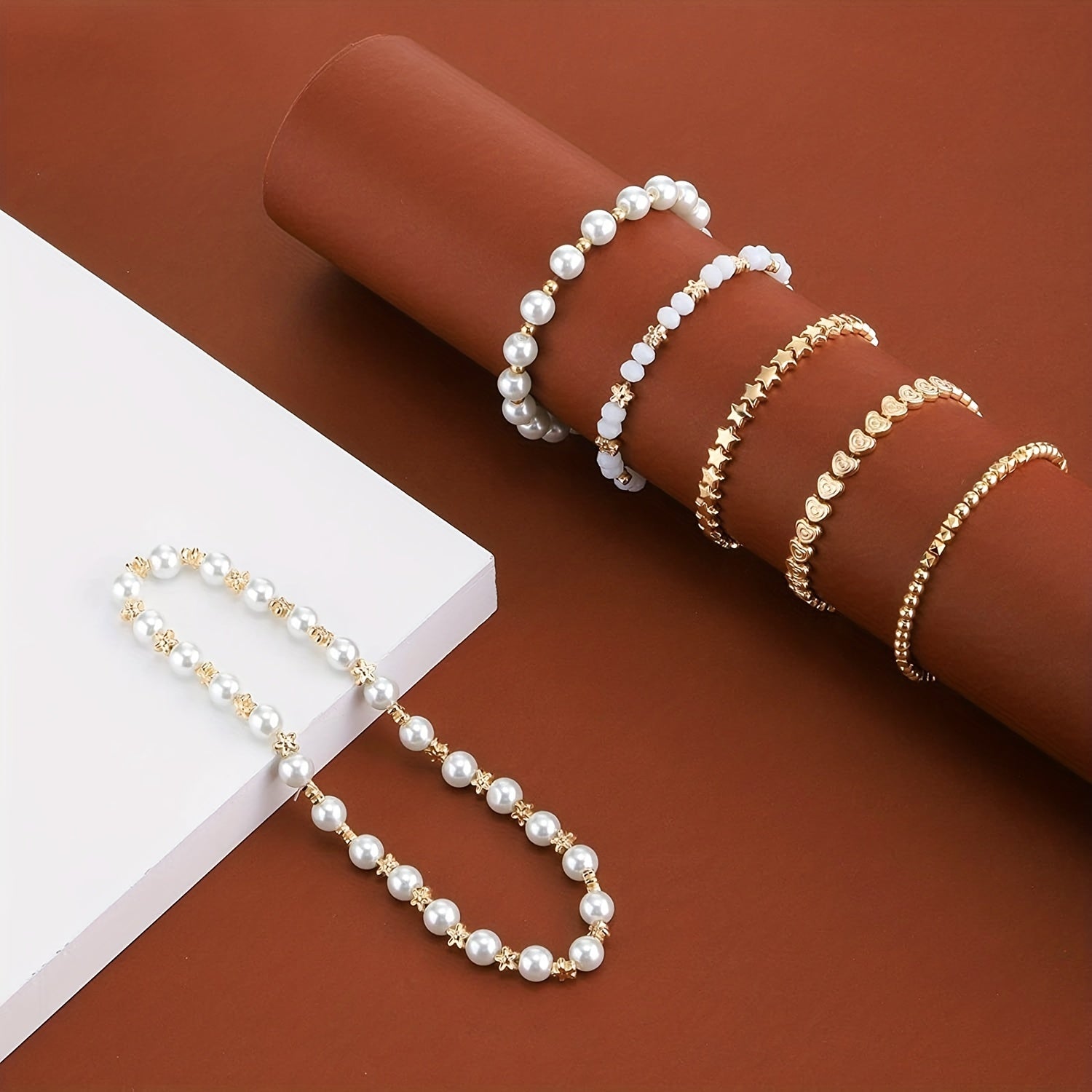 600pcs Mixed Shape Spacer Beads Set for Bracelet Earrings