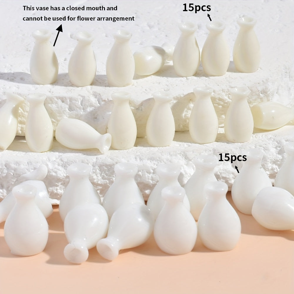 30pcs Miniature Bottles Resin Material Closed Mouth Small Bottles