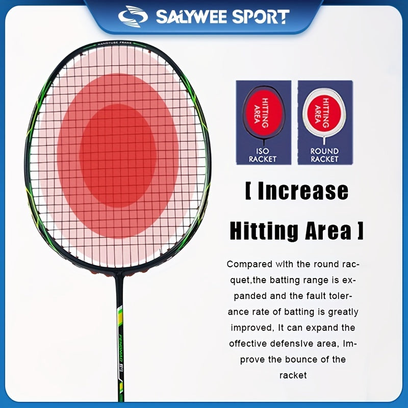 2pcs Carbon Fiber Badminton Rackets - Ultralight for Training
