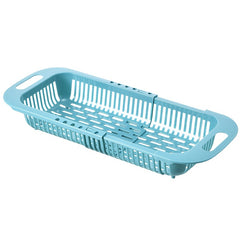 Adjustable Sink Colander Vegetable Washing Basket Drain Basket Strainer Rack