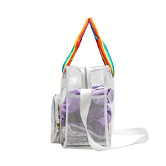 Transparent Toiletry Bag PU Waterproof Storage Tote Bath Swim Travel