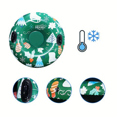 Christmas PVC Inflatable Skiing Ring Pad Coldproof Cushion